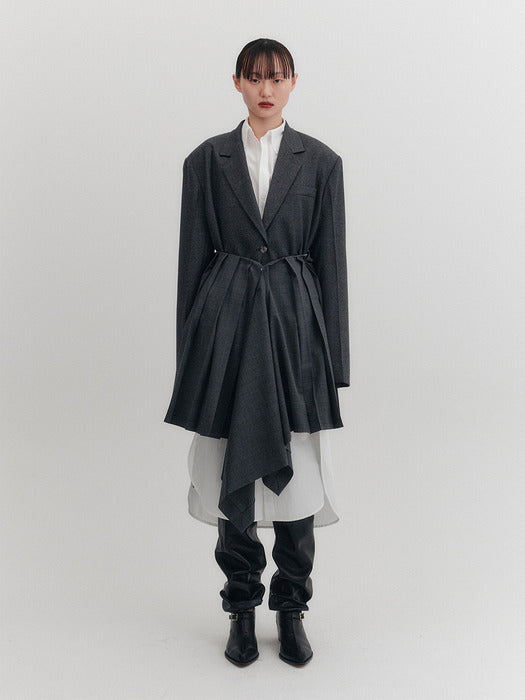 Eenk Transformable Single Blazer - Gray