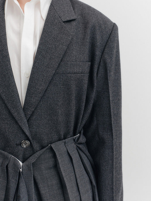 Eenk Transformable Single Blazer - Gray