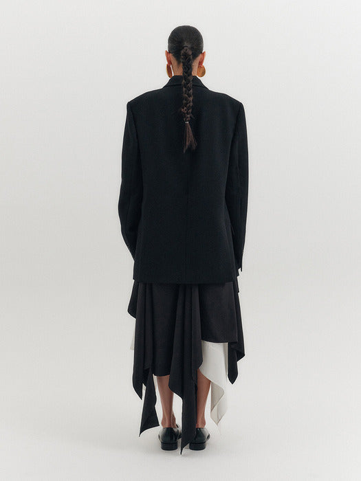 [EENK] Transformable Single Blazer - Black