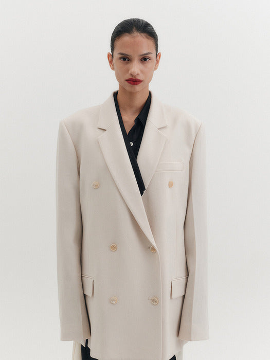 Eenk Transformable Double Breasted Blazer - Ivory