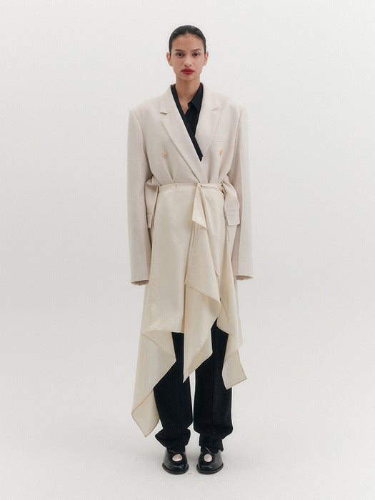 Eenk Transformable Double Breasted Blazer - Ivory