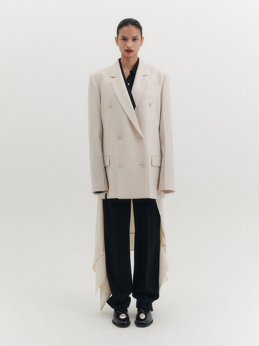 Eenk Transformable Double Breasted Blazer - Ivory