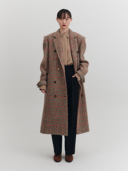 Eenk Tailored Belted Long Coat - Multi