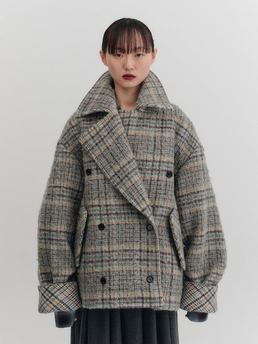 Eenk Oversized Short Coat - Multi