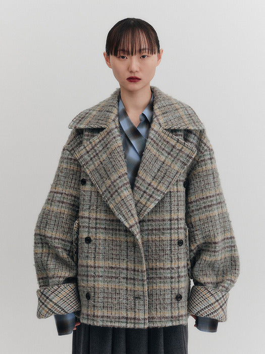 Eenk Oversized Short Coat - Multi
