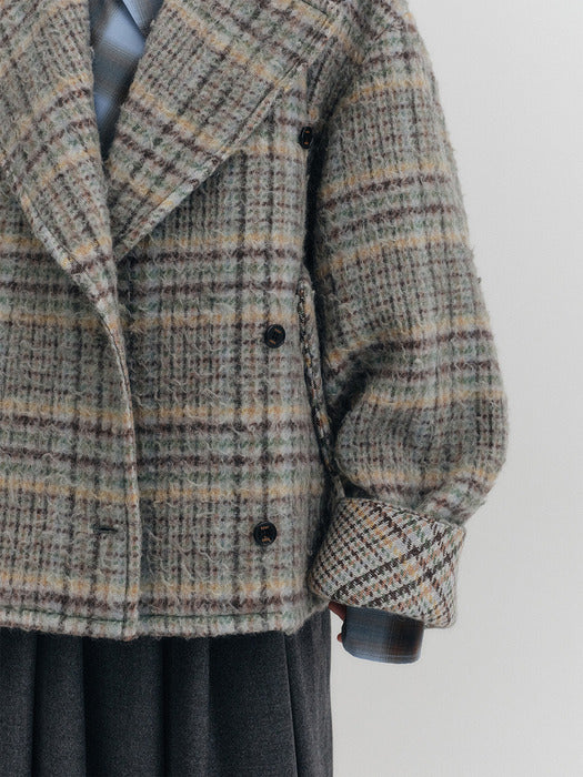 Eenk Oversized Short Coat - Multi