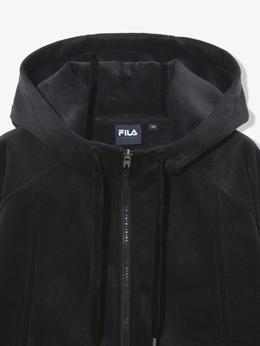 Velour Corduroy Fleece-Lined Hooded Zip-Up_FS254FT02F004_001