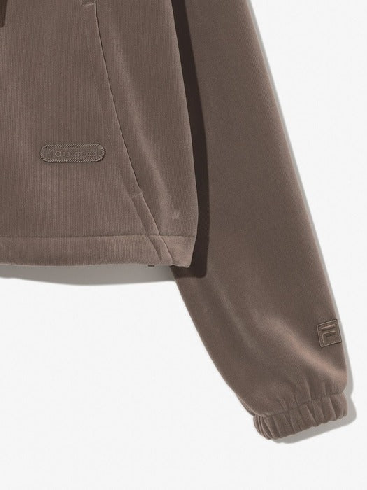 Velour Corduroy Fleece-Lined Hooded Zip-Up_FS254FT02F004_217