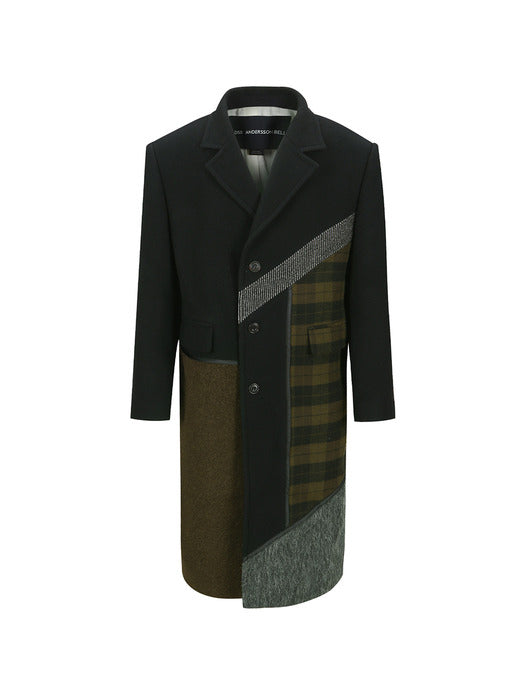 [andersson bell] PATCHWORK WOOL COAT awa709m(MULTI)