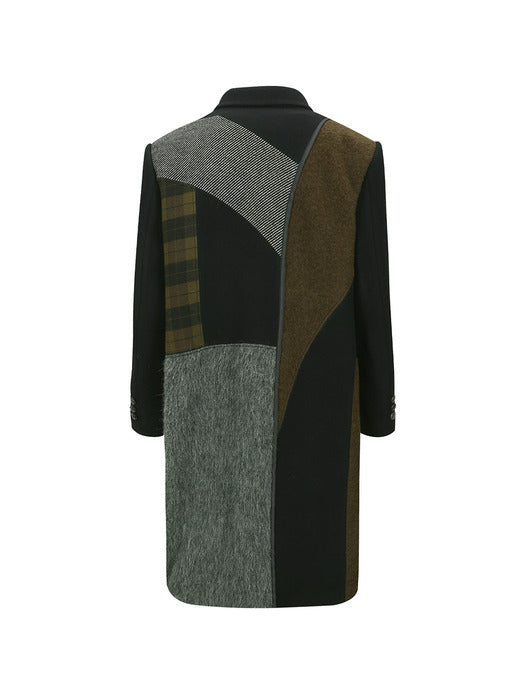 [andersson bell] PATCHWORK WOOL COAT awa709m(MULTI)