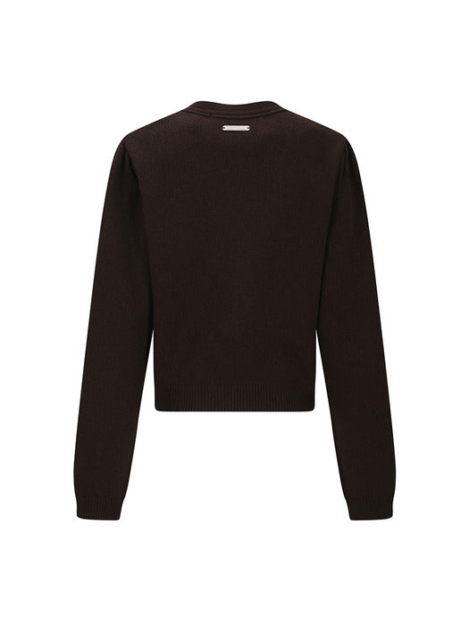[andersson bell] MORGAN HAND STITCHED KNIT CARDIGAN atb1382w(BROWN)