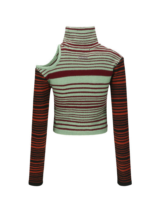 [andersson bell] ELODIE MULTI STRIPE CUT-OUT TOP atb1356w(GREEN)