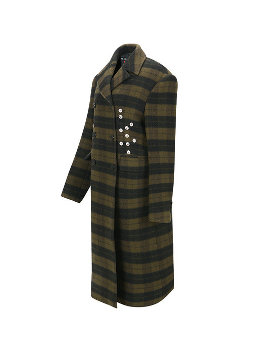 [andersson bell] LACIE CHECK BUTTONS COAT awa726w(GREEN)