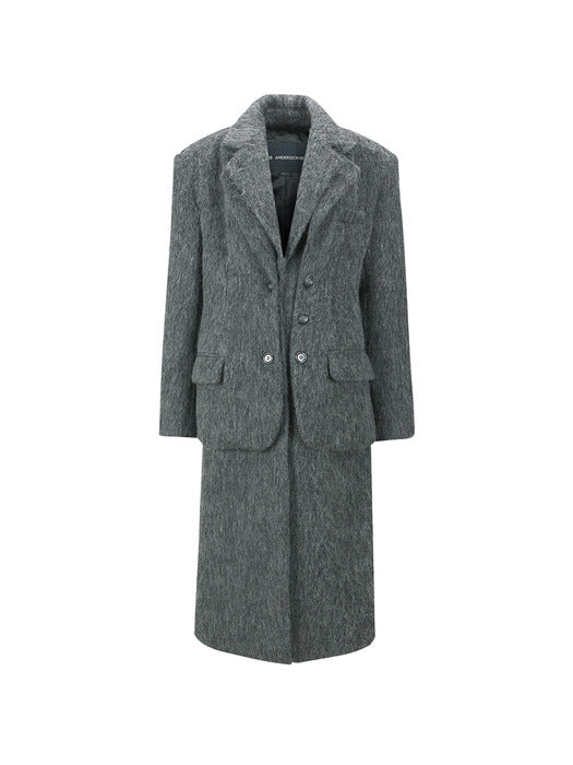 [andersson bell] BLAZER LAYERED COAT awa719w(CHARCOAL)