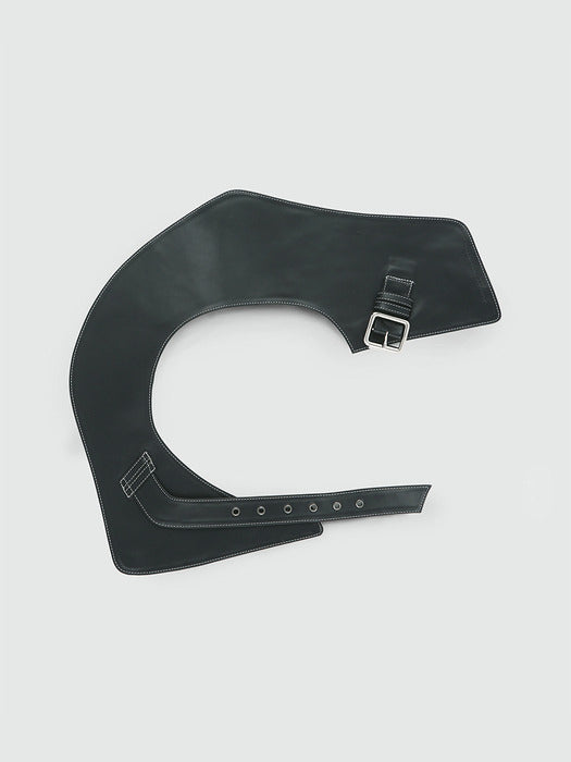 [andersson bell] UNISEX LEATHER SLASH SCARF aaa489u(BLACK)