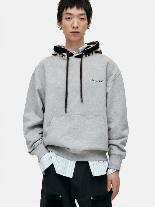 [andersson bell] UNISEX LOGO EMBROIDERY HOODIE atb1379u(GREY)