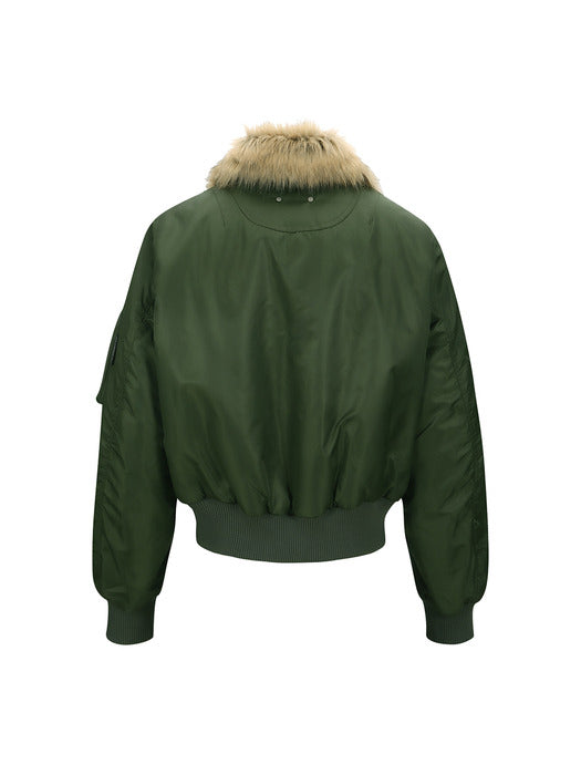 [andersson bell] FUR COLLAR MA-1 BOMBER awa737u(KHAKI)