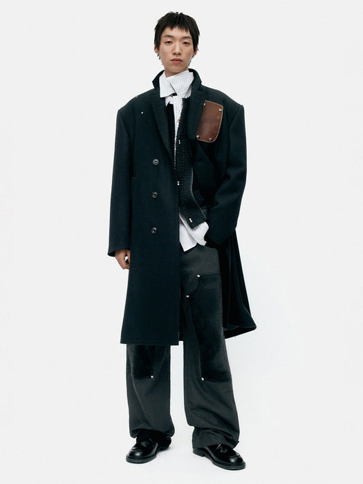[andersson bell] UNISEX JAMES WOOL COAT awa731u(BLACK)