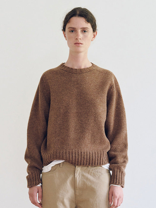 Nothing Written Bunny Wool Pullover Knit (Beige)