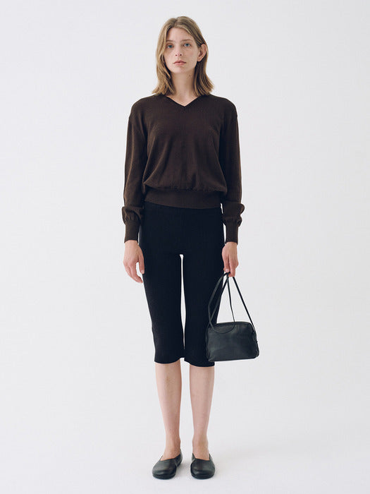 Nothing Written Capri Wool Pants (Black)