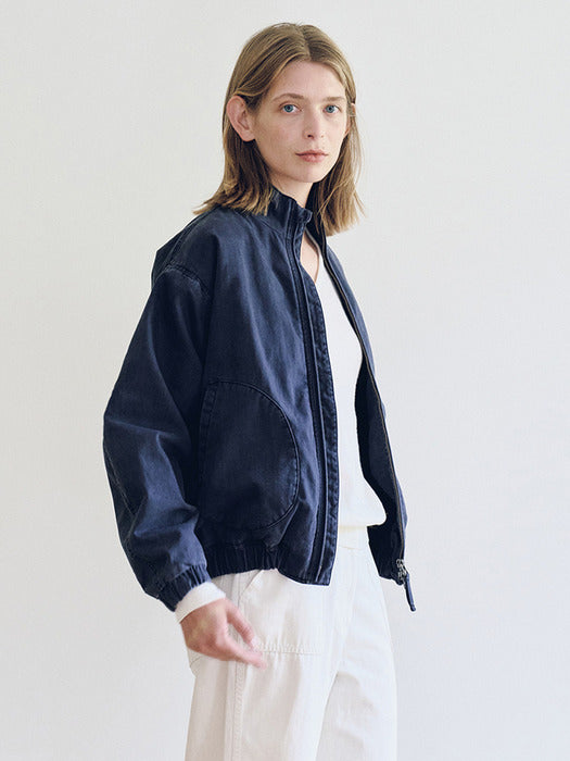 [nothing written] Pocket Harrington Blouson (Navy)