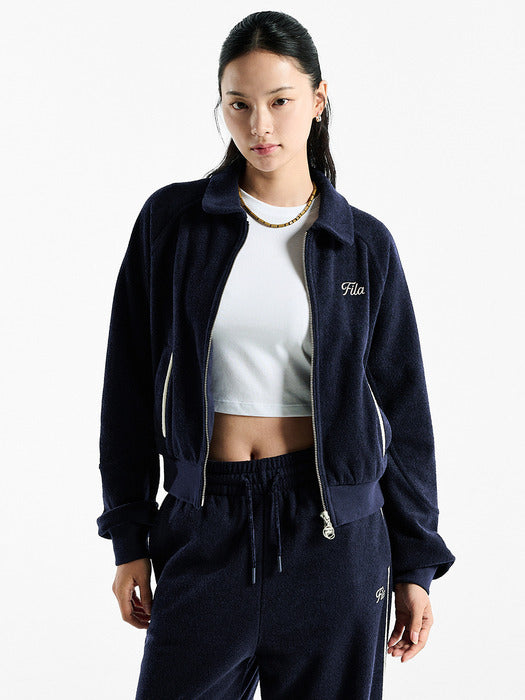 [fila] Terry 2WAY Collar Zip-up_FS254FT01F001_472