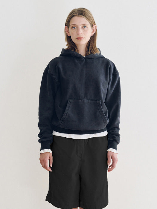 [nothing written] Muted Dye Hoodie (Washed Charcoal)
