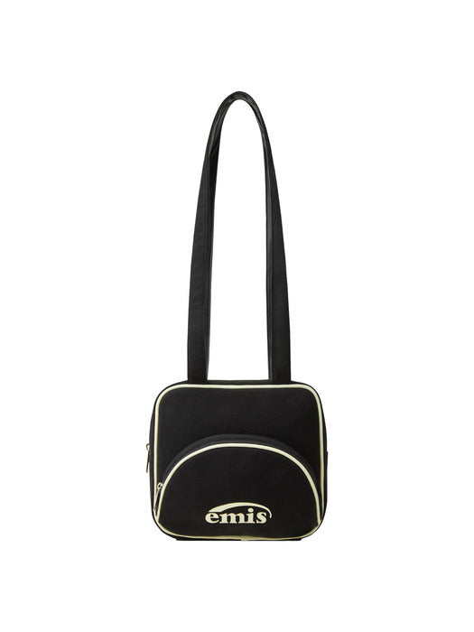 [emis] JERSEY LOGO SHOULDER BAG-BLACK