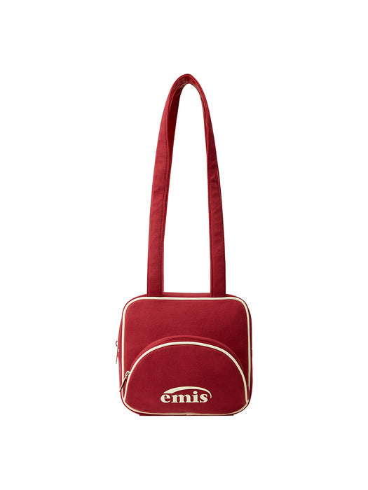 [emis] JERSEY LOGO SHOULDER BAG-RED