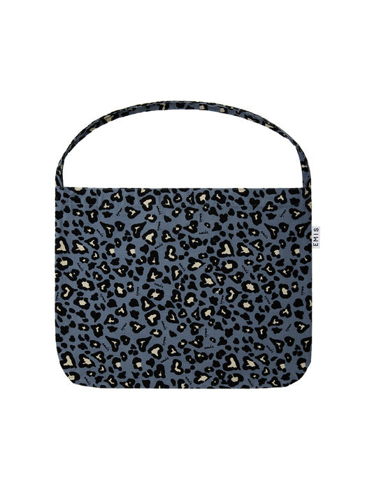 [emis] CORDUROY EMIS LEOPARD ECO BAG-BLUE