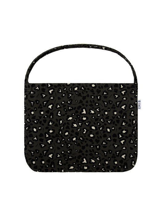 [emis] CORDUROY EMIS LEOPARD ECO BAG-DARK GRAY