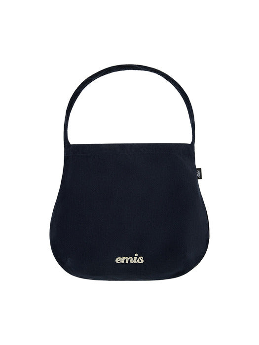 [emis] CORDUROY ROUND ECO BAG-NAVY