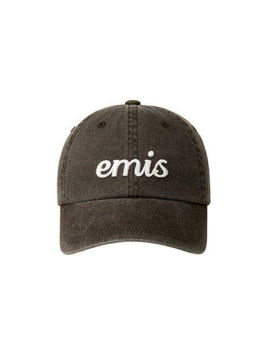 Emis Vintage Pigment Ball Cap-Brown