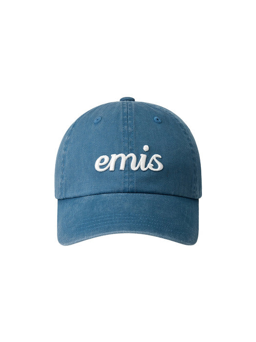 Emis Vintage Pigment Ball Cap-Blue Green