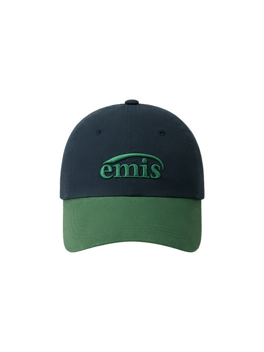 Emis Washed Two Tone Ball Cap-Navy