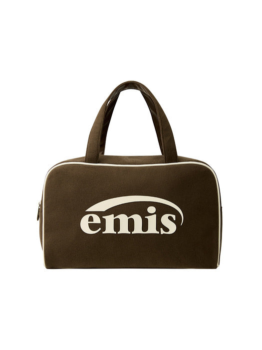 [emis] JERSEY LOGO TOTE BAG-BROWN