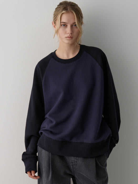 Facade Pattern Vintage Raglan Sweatshirt