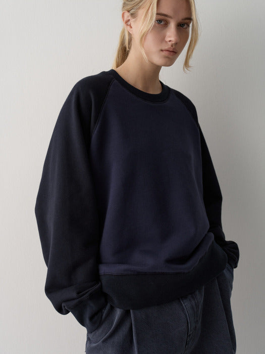 Facade Pattern Vintage Raglan Sweatshirt
