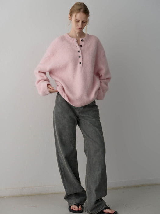 Facade Pattern Classic Straight Denim blue grey