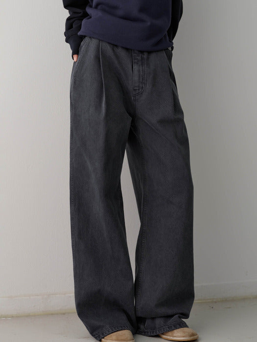 [facade pattern] Classic One-Tuck Denim_vintage midnight