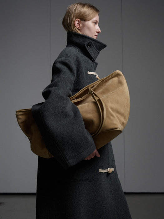 Facade Pattern Breeze Shopper Suede Bag sand