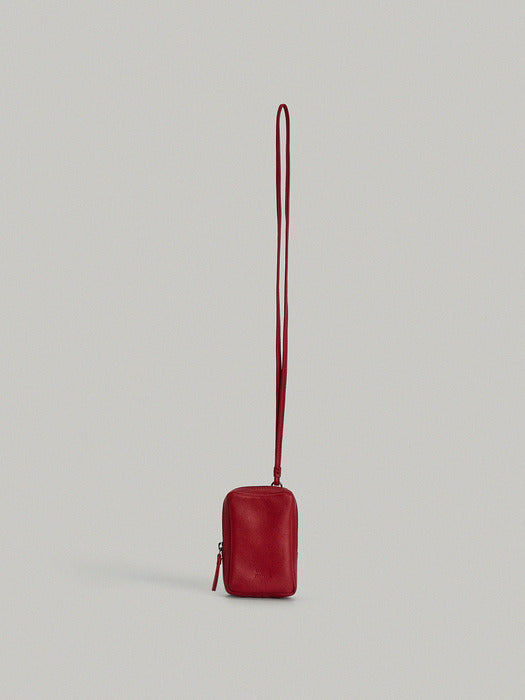 Facade Pattern Strap Mini Bag red