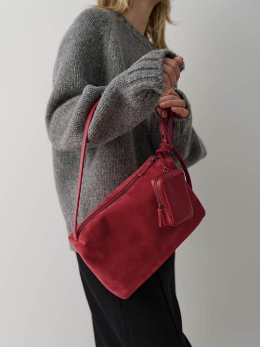 Facade Pattern Strap Mini Bag red