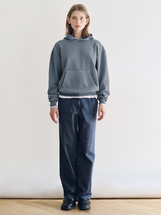 Nothing Written Meadow washed cotton Pants (Washed blue)