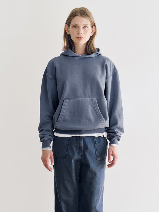 [nothing written] Muted Dye Hoodie (Washed Blue)