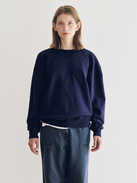 [nothing written] Heritage Panel Sweatshirt (Washed navy)