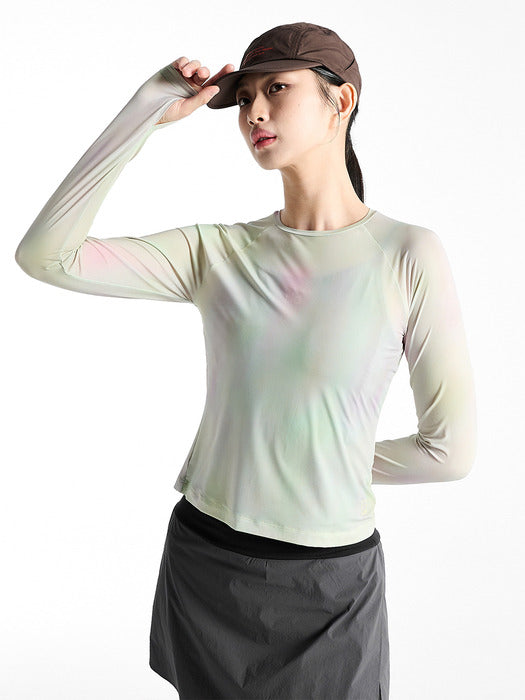 [fila] Women's Running Pattern Long-Sleeve Tee_FS253RL02F006_442