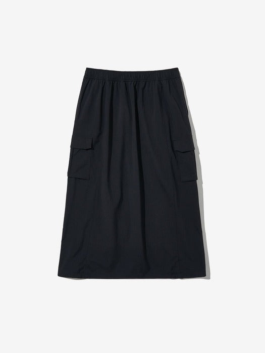 [fila] Women's Woven Slit-Detail Maxi Skirt_FS253SK01F001_001