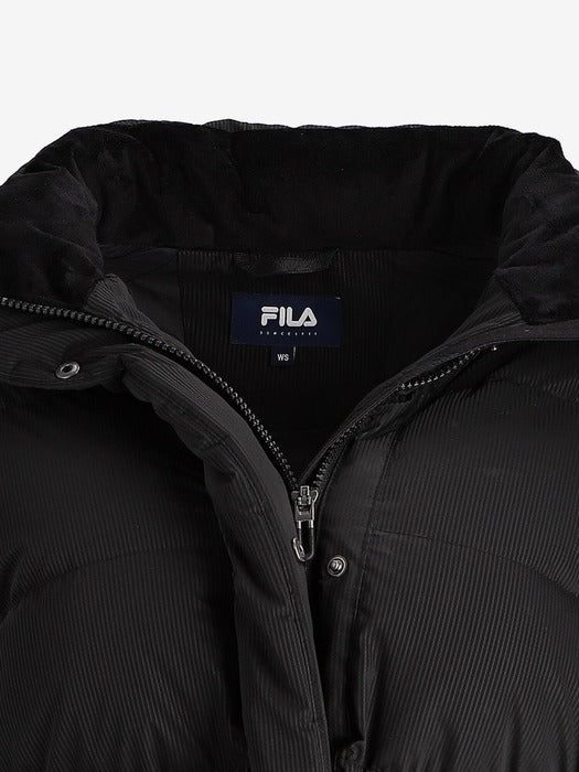[fila] Corduroy-Pattern Printed Down Jacket_FS254DJ02F001_001