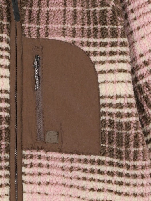 [fila] Checked Fleece Jacket_FS254PL01X002_260